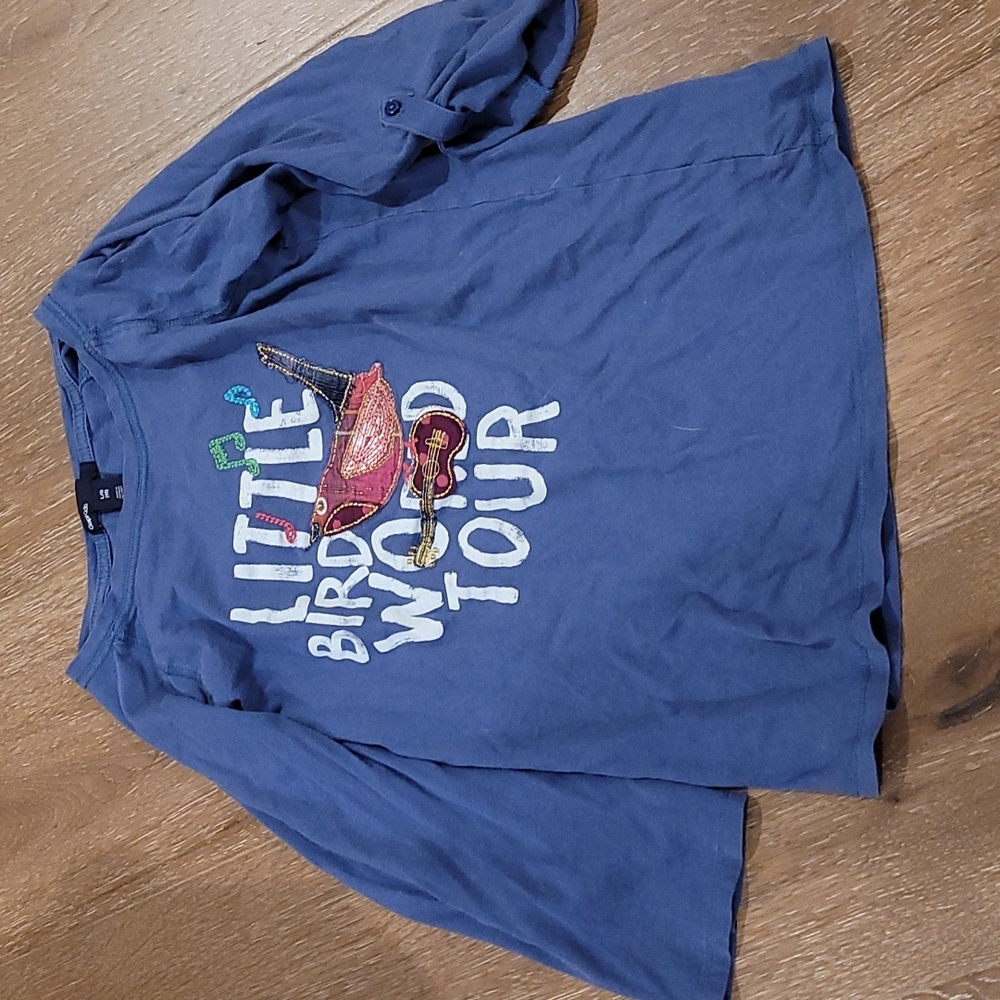 Gap Blue Bird 3/4 Roll Sleeve Tee